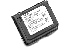 vhbw Batería Recargable Compatible con Vertex/Yaesu VX-5E, VX-5R, VX-5RS, VX-6, VX-6E, VX-6R, VX-7E Radio (1400 mAh, 7,4 V, Li-Ion)