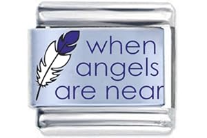 DAISY CHARM Colorev Italian Charm - When Angels are Near Fits all 9mm Italian Style Charm Bracelets