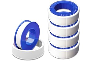 CZ Store Teflonband |10 m, 12 mm breit|✮✮LEBENSLANGE GARANTIE✮✮- 4 Rollen - Wasserdichtes Tape, widersteht Feuchtigkeit, atmosphärischen Säuren, extremen Temperaturen - Sanitär-Dichtband