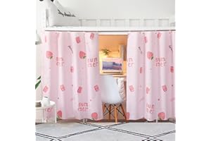 ITODA Students Bunk Bed Curtain Stylish Thicken Canopy Bed Curtains Privacy Bed Tent Dustproof Blackout Drapery Mosquito Protection Nets Bedding Tent Dormitory Shading Cloth for Single Bed(2PCS)