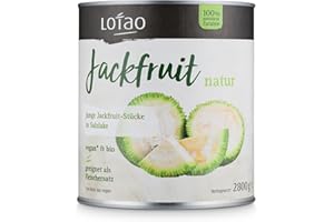 ‎LOTAO Lotao Bio Jackfruit natur: frisch & vegan - junge Jackfrucht-Stücke in der Dose | Fleischersatz vegetarisch nachhaltig - ideale hochwertige Fleischalternative zu Soja Tofu, Steak Hackfleisch 2,8 kg
