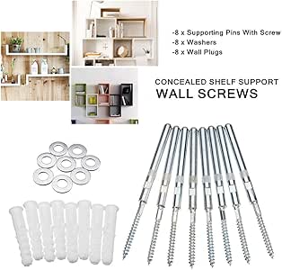 King Do Way Lot De 8 Supports Etageres Flottante Invisibles Fixation Cachee Etageres En Metal Consoles Invisible Pour Tablette De Deco Cuisine Salon Chambre Salle D Etude 12 X 120mm Amazon Fr Bricolage