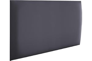 RAVIO Wandpaneele gepolstert | 3D Wandverkleidung mit Schaumstoff | Wandkissen als Kopfteil für Bett | Wanddekoration für Schlafzimmer, Kinderzimmer, Büro, Diele | (Soft 20 - Dunkel Grau, 70x30 cm)