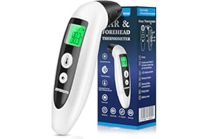 Thermometer for Adults SOVARCATE Digital Infrared Thermometer Forehead and Ear for Fever Accurate Reading for Baby Kids Adults - New Algorithm