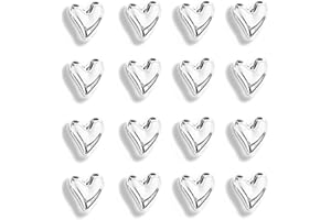 Janlifian 16PCS Silver Fridge Magnets Cute Love Heart Magnet Set 2.1cm Small Heart Decorative Magnets Funny Home Kitchen Refrigerator Office Whiteboard Magnetic Stickers Decoration
