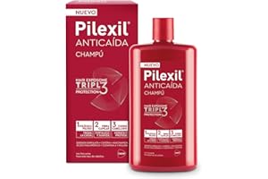 PILEXIL - Champú Anticaída Triple Protection 450 ml - Frena la Caída del Cabello, Fortalece y Suaviza la Fibra Capilar e Hidrata y Protege el Cuero Cabelludo - Para Hombres y Mujeres