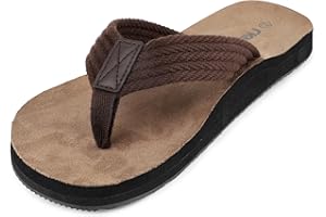 riemot Tongs Homme Confortables – Sandales Légeres, Antidérapantes, Tong Chaussures Été avec Support de Voûte Plantaire, Idéal Tongues pour Plage Piscine Jardin ou Loisirs Quotidiens