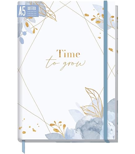 Bullet Journal A5 Dotted Paper&you® [Dainty Flower] – 156 Pages – Élastique & Respectueux Du Climat