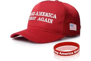 Sumyer MAGA Trump Hat, Donald Trump Cap, Keep American Great Trump 2024 Hat with Wristband (MAGA-Red)(Size:L)