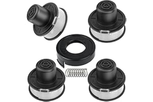 XIJIANG 4 x A6226-XJ Bobines di Filo, 1 x Tappo di Ricambio Adatte per Black+Decker Tagliabordi Elettrico GL250 GL310 GL360
