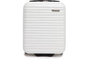 WITTCHEN Valigia da viaggio Bagaglio a mano Valigia da cabina Valigia rigida in ABS con 4 ruote girevoli Serratura a combinazione Maniglia telescopica GROOVE Line Taglia XS Bianco