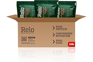 Relo Peri Peri Style Chicken | 350g Ready-to-Eat Survival Food Pouches | Camping Food Pouches with High-Protein High-Fibre, Low-Fat, Low-Sugar, Low-Cal, Low-Carb, Keto-Friendly (3 Pack)