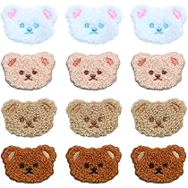 Lot De 10 Écussons à Coudre Peluche Ours Mignon - Fournitures Couture, Beige