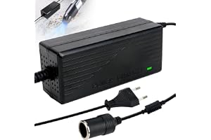 HIULLEN Spänningsomvandlare 220 V till 12 V, adapter cigarettändaruttag, 180 W 15 A bilströmadapter, adapter 12 V till 230 V