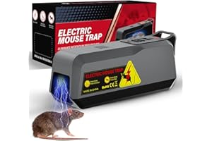 Rattenfalle Elektrisch,Jkevow Elektrische Mausefalle 2000V leistungsstarke Spannung um Ratten Sofort zu Töten,Mausfallen für Drinnen,Garten,Küche