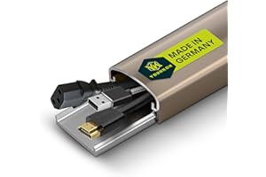 GOOD YOURKON STUFF Aluminium Kabelkanal Berlin 30/50/75/100cm Weiß/Schwarz/gebürstet/Hellbronze (100 cm, Hellbronze eloxiert)