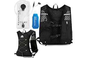 KAMCYCLE Gilet de Course Femmes et Hommes| Coupe optimale |Sac à Dos de Course Ultra léger Sac à Dos d'hydratation Course à Pied Sac à Dos de vélo Sac à Dos de Trailrunning