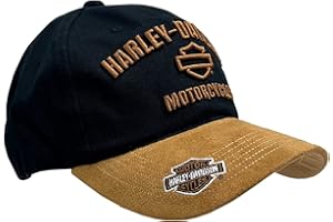 Harley-Davidson Men's H-D Motorcycles Logo Baseball Cap, Black/Brown BCC51639
