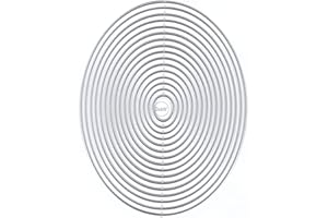 DzIxY Einfache überlappende ovale Bordüre, Metall-Stanzformen für Kartenherstellung, Prägepapier, Stanzformen, Alben, Scrapbooking, Vorlagen, Schablonen, Aufbewahrungstaschen