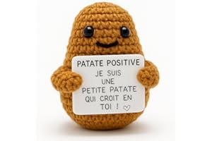 Patate Positive © | Cadeau Original & Amusant | Decoration Maison | Idee Drole | Anniversaire Fete | Fille Garcon Femme Homme Frere Sœur Ami Enfant Ado | Surprise Collegue Bureau | Peluche Motivation