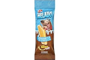 MISTER ZOO - Helado para Perros, Pequeños, Grandes y Medianos, Snacks para Perros Premium, Chuches, Premio refrescante, Hecho en la Unión Europea, Contenido 50g (Banana Split)