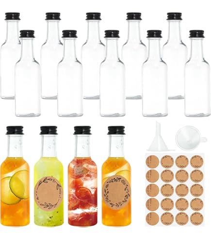 Bottigliette Liquori 50 Ml - 30 Pezzi Con Tappi, Etichette E Imbuto Per Party E Regali - Foto 2