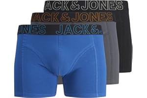 JACK & JONES Bokserki (szorty) Mężczyźni Jacmurphy Solid Trunks, 3 sztuki