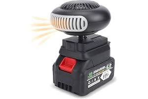 Elprico Chauffage sur Batterie, Chauffage Portable Rechargeable 12 000 MAh 170 W avec 2 Ports USB, pour Désembueur de Chauffage de Voiture en Plein Air (Chargeur et câble non inclus)