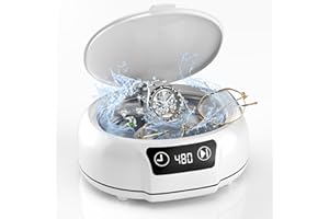 Nettoyeur Ultrasons Kunphy, 48000Hz, 700ml avec 3 Programmes Numériques Prédéfinis, Ultrasonic Cleaner pour Lunettes, Montres, Bagues, Bijoux, Lames de Rasoir