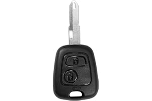 Asooll Replacement Key Fob Compatible with Peugeot 206 / 206cc, Candy Bar Remote Control With Electronics 46 Chips, 433mhz