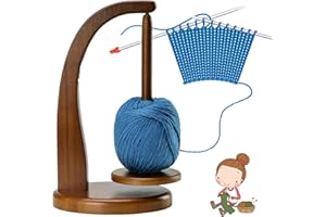 KARPIX Wollabwickler, Magnetischer Wollknäuelhalter, Wollhalter Rotierender, Garnhalter, Holzgarnspinner, Häkelgeschenk Für Strickliebhaber (B)