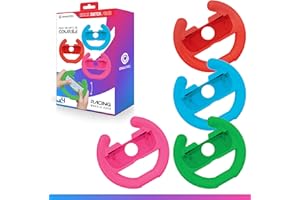 Oniverse 4er-Pack Lenkräder für Joy Con Nintendo Switch und Nintendo Switch OLED - Rennlenkräder Neonrot, Neonblau, Neongrün, Neonpink