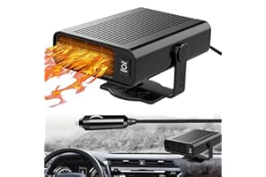 CHUANKEFANXING Auto Heizlüfter, Auto Heizung, 12V Tragbare Autoheizung, 2 in 1 Anti-Beschlag Auto-Heizung Windschutzscheibe Defroster, 150W Auto Innenraumheizung, Auto Defogger Heizung Demister für alle Autos