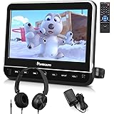 Car DVD Players for Kids with HDMI Input, Support 1080P MP4 Video, Region Free, AV in/Out, USB SD, 10.1" Car TV Screen, Including Headrest Mount & Headphones