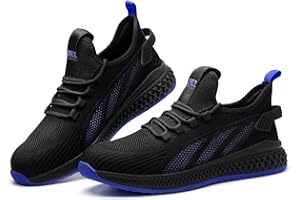 SPIEZ Unisex Safety Trainers with Protective Toe Cap, Puncture Proof Work Shoes for Men and Women, Breathable Safety Sneakers for Work and Daily Wear