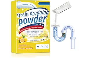 Allisway Disgorgante Tubature, Sink Drain Cleaner, Drain Cleaner, Rimuove Ostruzioni e Sedimenti dai Tubi, Adatto per Tubi del Bagno e Della Cucina, 30 g x 6 Bustine