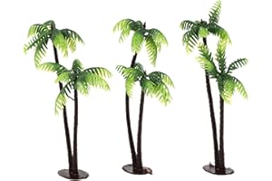 Homoyoyo 3 Pieces Miniature Palm Trees Landscape Model Trees Train Railway Architecture Diorama for DIY Craft Landscape