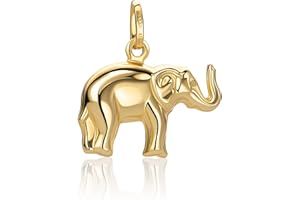 PRINS JEWELS Elefanten Charm Anhänger 14 Karat 585 Gelbgold Kettenanhänger