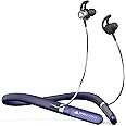 Boult Audio FCharge Bluetooth Earphones with 40H Playtime, Zen ENC Mic, Dual Device Connectivity, Type C Fast Charging (10Mins=15Hrs), 14.2mm Bass Driver, Made in India, IPX5 Silicon Neckband (Blue)