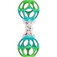 Bright Starts, Oball, Sonaglio Testurizzato con Palline Multicolori, Gioco Motorio per Bambini, da afferrare, senza BPA, a pa