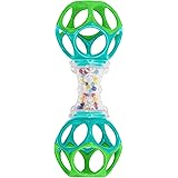 Bright Starts, Oball, Sonaglio Testurizzato con Palline Multicolori, Gioco Motorio per Bambini, da afferrare, senza BPA, a pa