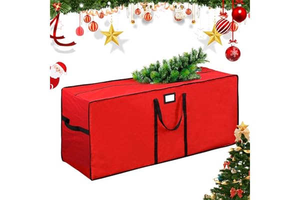ZQEJEFD Sac de Rangement pour Coussins de Meubles de Jardin, Rangement Extérieur avec Poignées Renforcées, Tissu Oxford 600D, Housse pour Sapin de Noël, 165 x 38 x 76cm