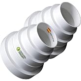 Control Garden Pack of 2 Universal Reducer for Ventilation Systems White &ndash; Connector Coupling for Ducts Ventilation Diameter