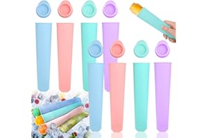 VAIAV Eisformen Silikon, 8 Stk Popsicle Formen, Wiederverwendbare Eis am Stiel Formen, Eislutscher Wassereis Popsicle Maker, Stieleisformer, Ice Pop Maker