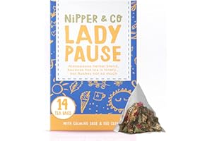 NIPPER&CO Nipper & Co, Lady Pause Tea, Red Clover Tea (14 Reusable Bags = 42 cups) Gift for Women