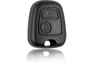 FINTERRY Obudowa Pilot Klucz Kluczyk Zamiennik Kompatybilny z Peugeot 106 206 207 306 307 SW 406 407 607 807 Partner oraz Citroen C1 C2 C3 C4 C5 C6 C8 Xsara Picasso Berlingo - Bez Programowania 2 przyciski
