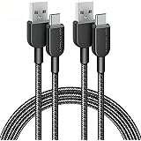 Anker USB C Ladekabel, [2er Set, 180cm] 310 USB A auf USB C Ladekabel, USB A auf Typ C Nylon Kabel Schnellladekabel für Samsu