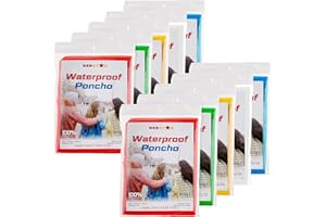 REDSTAR Einweg Regenponcho Damen und Herren bunt – Wanderzubehör oder Festival Gadget für Wacken Regencape Wanderausrüstung – Raincoat wasserdichte Regenkleidung – Einheitsgröße