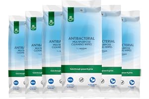 by Amazon Lingettes Nettoyantes Multi-usages Antibactériennes, frais Parfum, 252 pièces, 6 lot de 42 lingettes