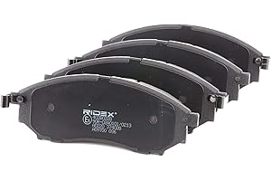 RIDEX Juego de pastillas de freno Delantero con avisador acústico de desgaste 402B0228 Juego de pastillas de freno compatible con RENAULT Koleos I HY, NISSAN Qashqai/Qashqai +2 I J10, NJ10